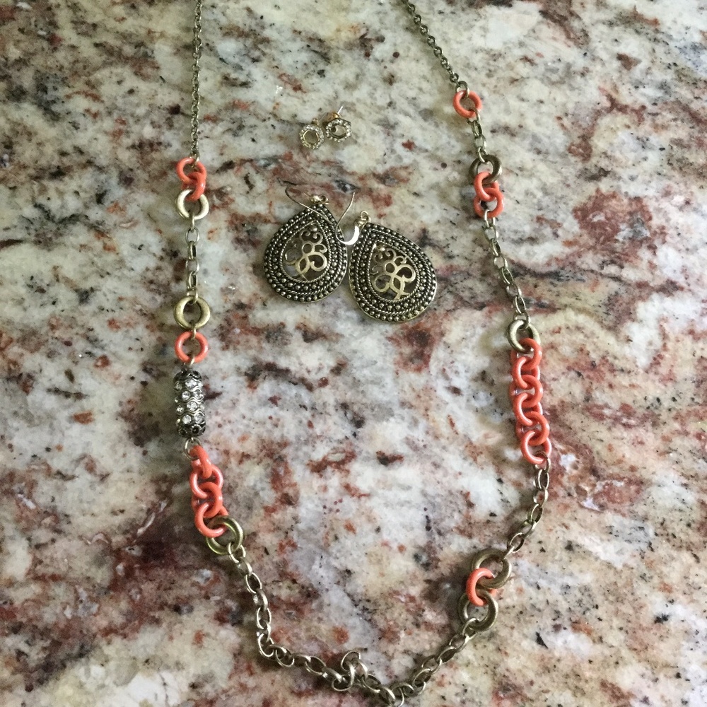 J. Crew Necklace and no Name Earrings